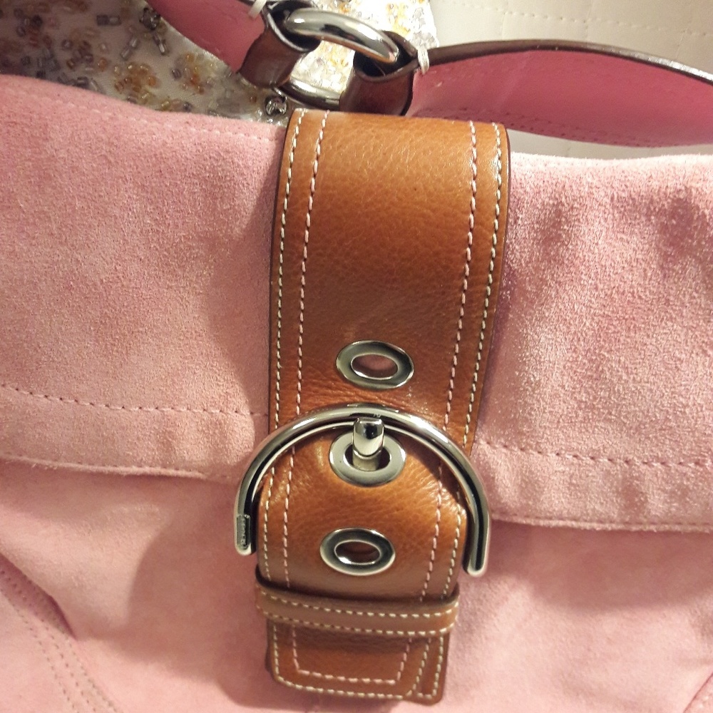 💗PRICE DROP💗 Coach Pink Suede Bag